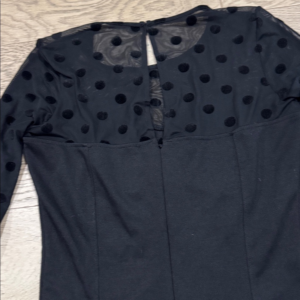 Guess Black Polka Dot Women's Top - Small - Picture 5 of 11